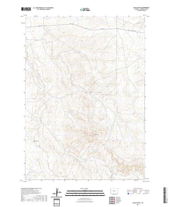Alkali Butte topographic map thumbnail