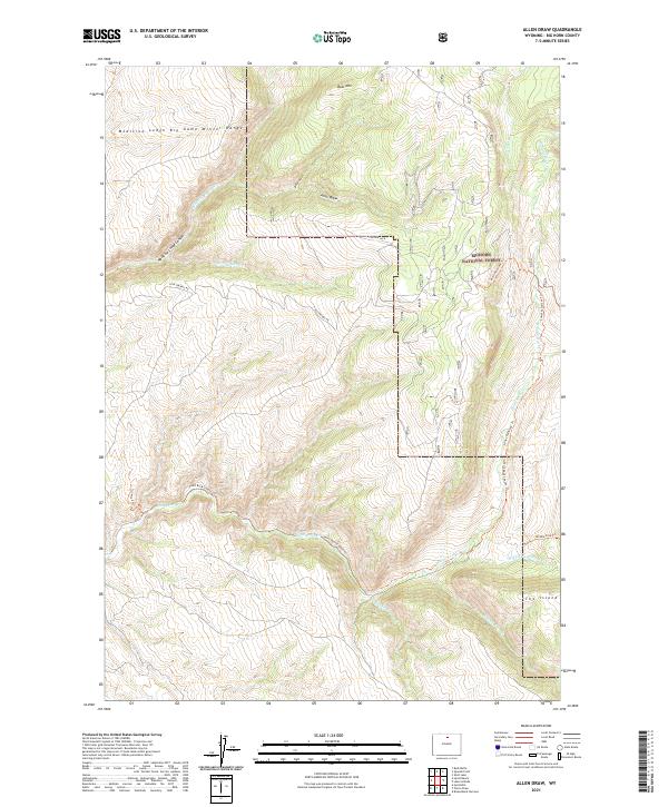 Allen Draw topographic map thumbnail