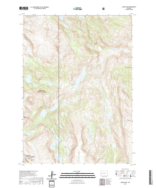 Alpine Lake topographic map thumbnail
