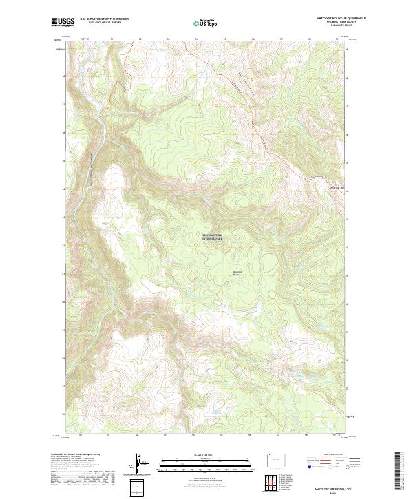 Amethyst Mountain topographic map thumbnail