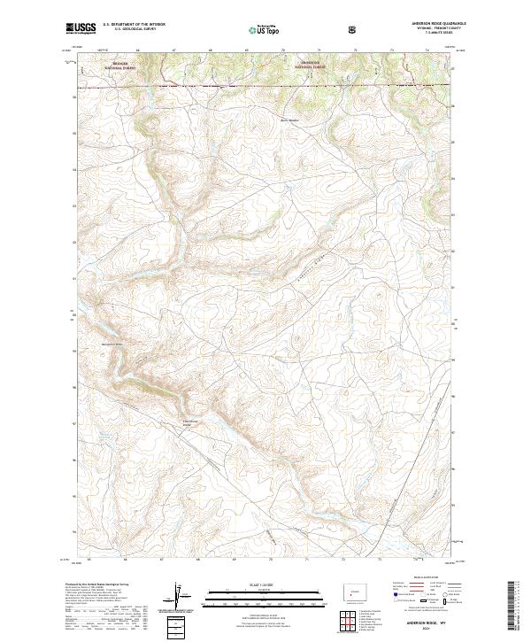 Anderson Ridge topographic map thumbnail