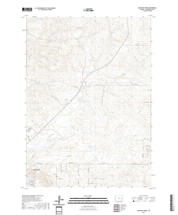 Antelope Creek topographic map thumbnail