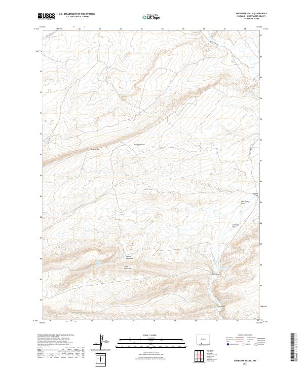 Antelope Flats topographic map thumbnail