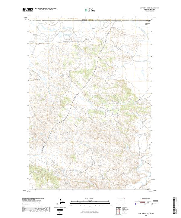 Antelope Gulch topographic map thumbnail