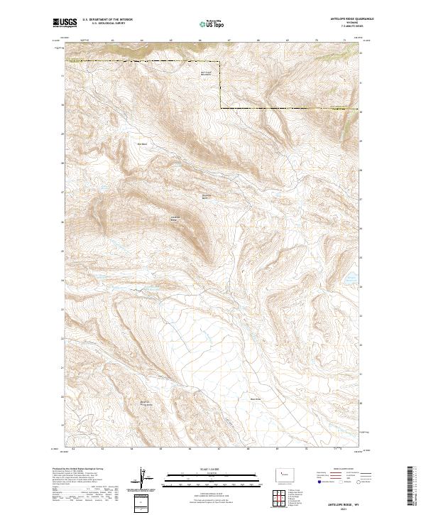 Antelope Ridge topographic map thumbnail