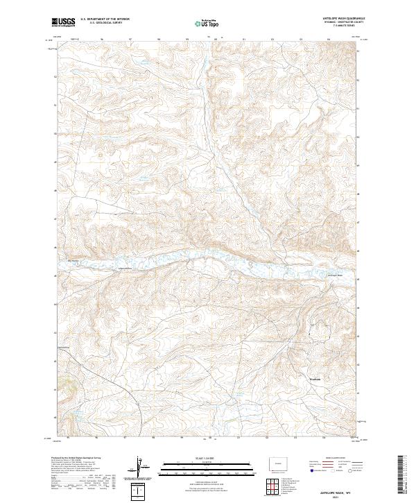 Antelope Wash topographic map thumbnail
