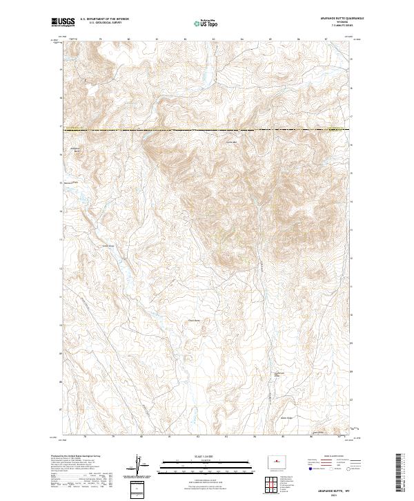 Arapahoe Butte topographic map thumbnail