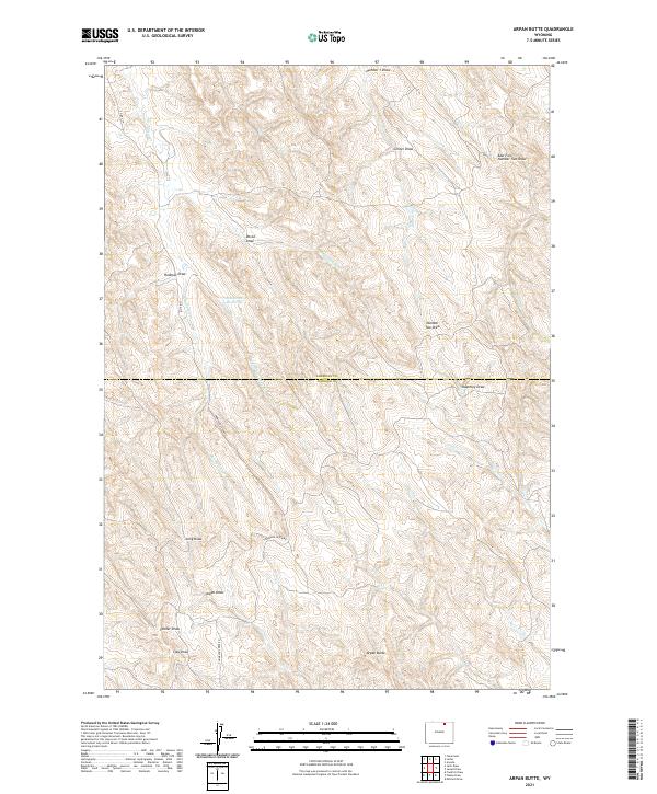 Arpan Butte topographic map thumbnail