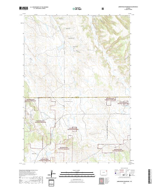 Arrowhead Reservoir topographic map thumbnail