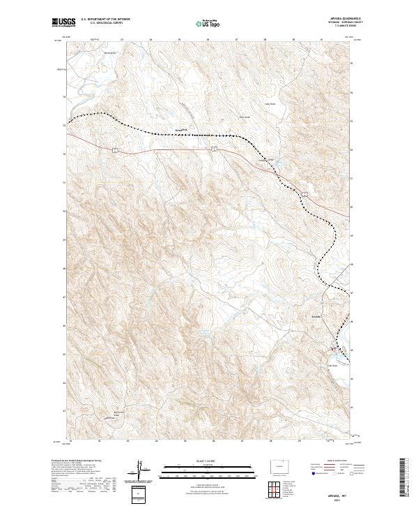 Arvada topographic map thumbnail