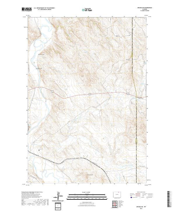 Arvada NE topographic map thumbnail