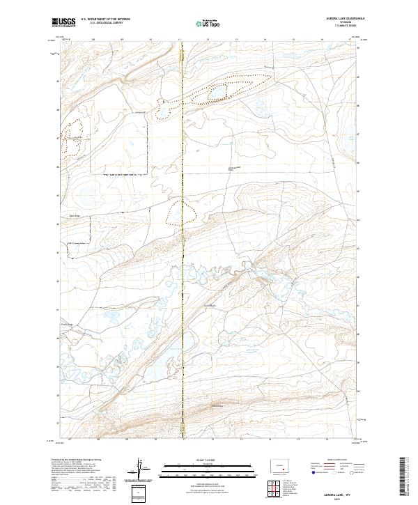 Aurora Lake topographic map thumbnail