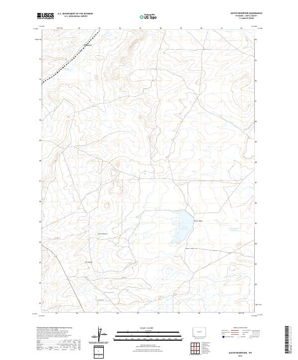 Austin Reservoir topographic map thumbnail
