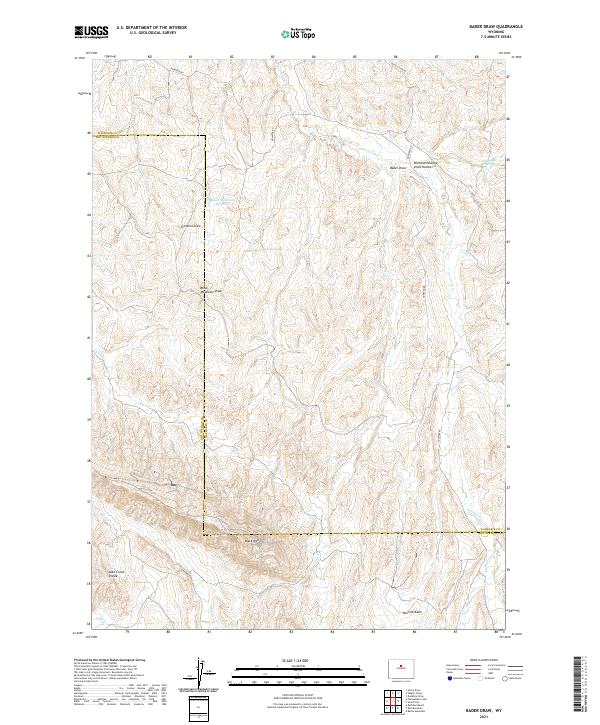 Bader Draw topographic map thumbnail