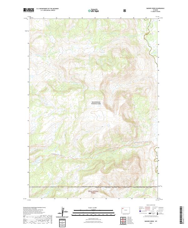 Badger Creek topographic map thumbnail