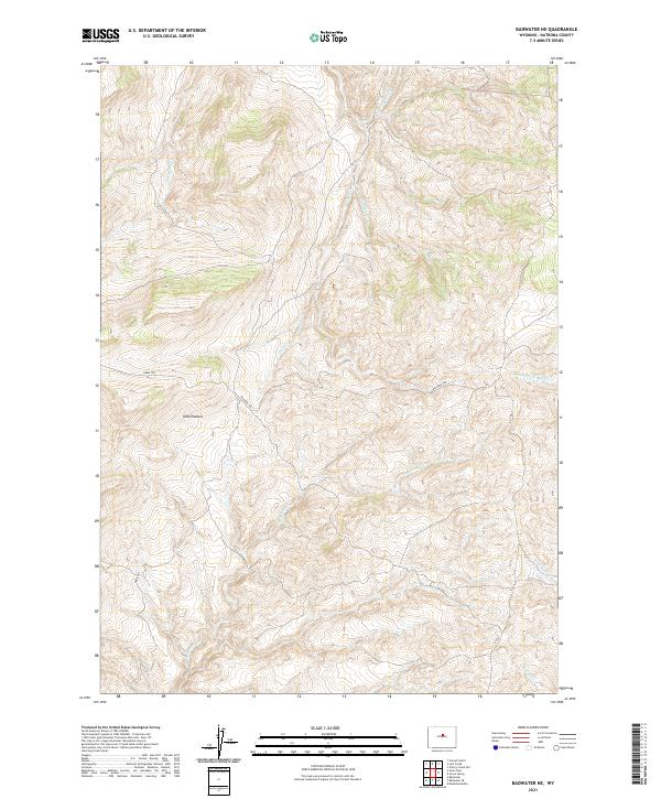 Badwater NE topographic map thumbnail