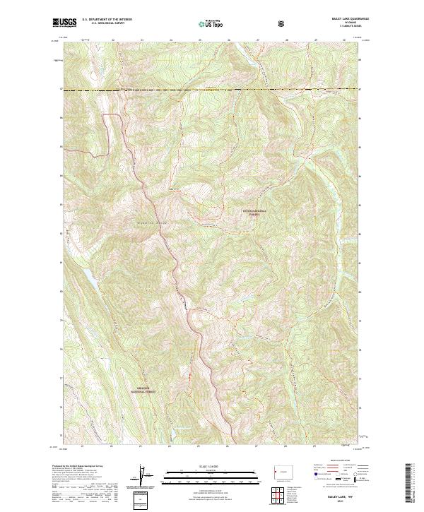 Bailey Lake topographic map thumbnail