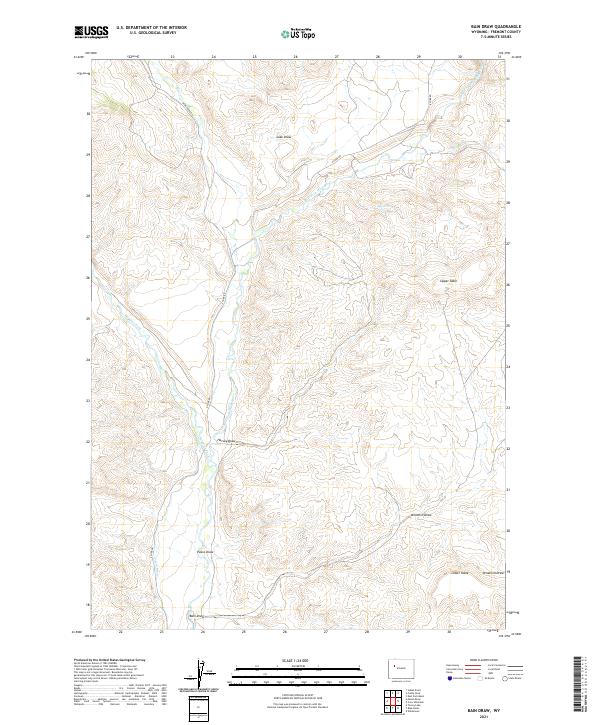 Bain Draw topographic map thumbnail
