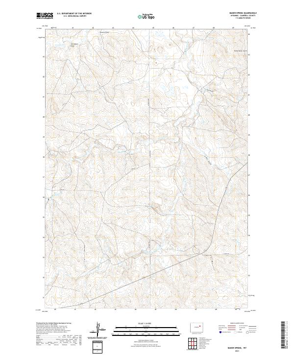 Baker Spring topographic map thumbnail
