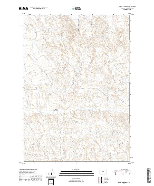 Banjo Flats East topographic map thumbnail