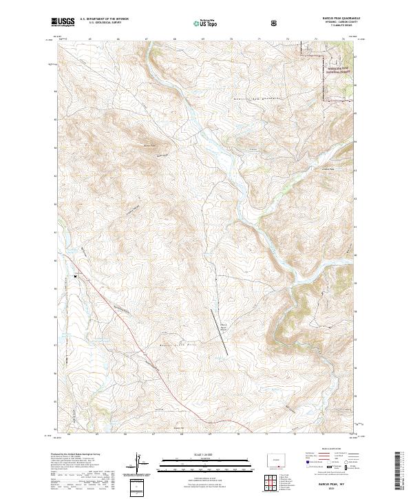 Barcus Peak topographic map thumbnail