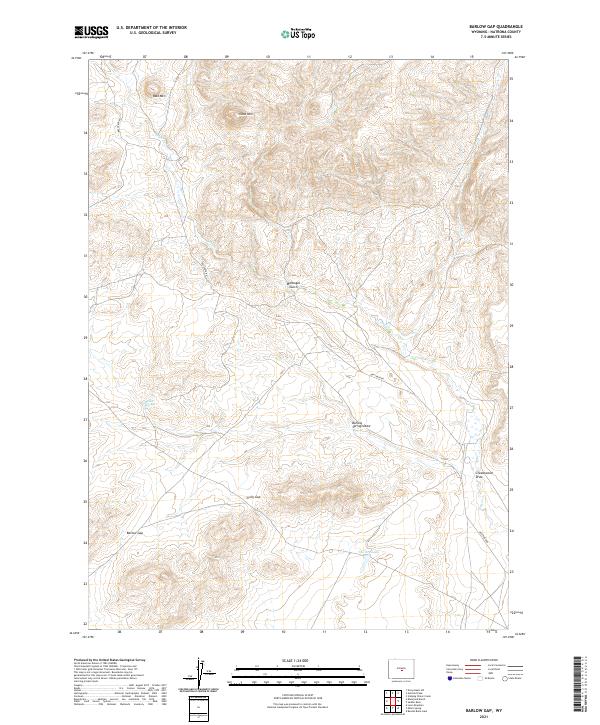 Barlow Gap topographic map thumbnail
