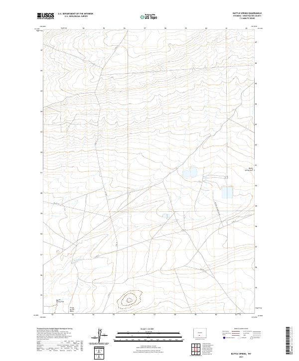 Battle Spring topographic map thumbnail