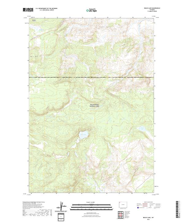 Beach Lake topographic map thumbnail