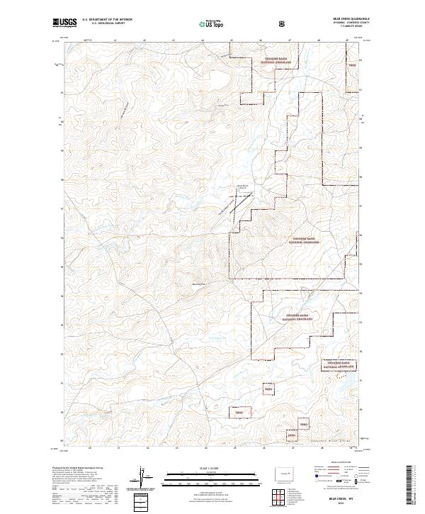 Bear Creek topographic map thumbnail