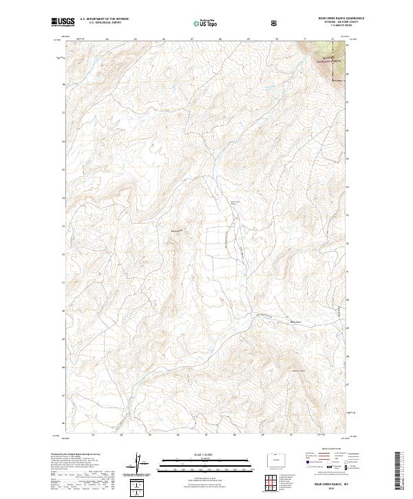 Bear Creek Ranch topographic map thumbnail