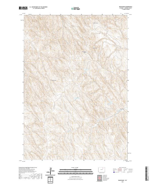 Bear Draw topographic map thumbnail