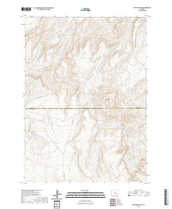 Bear Mountain topographic map thumbnail