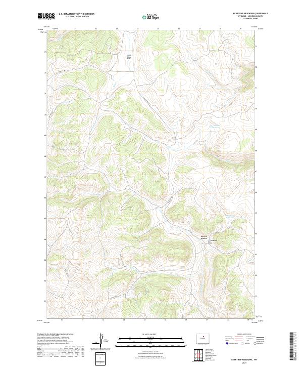 Beartrap Meadows topographic map thumbnail