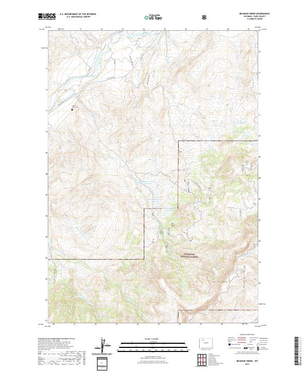 Belknap Creek topographic map thumbnail