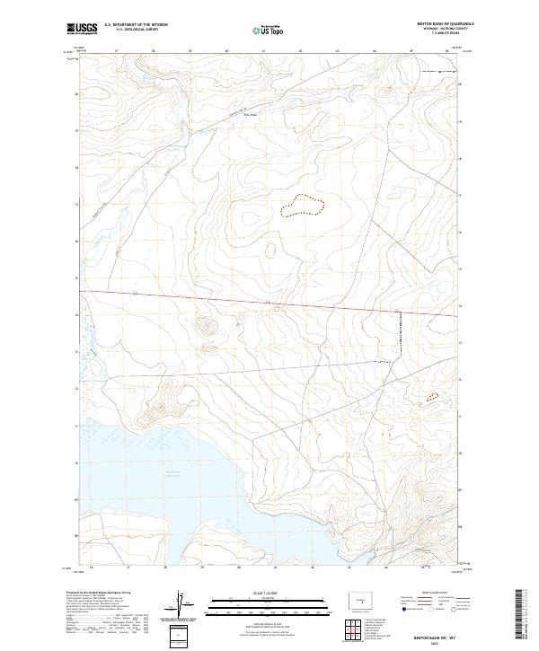 Benton Basin SW topographic map thumbnail