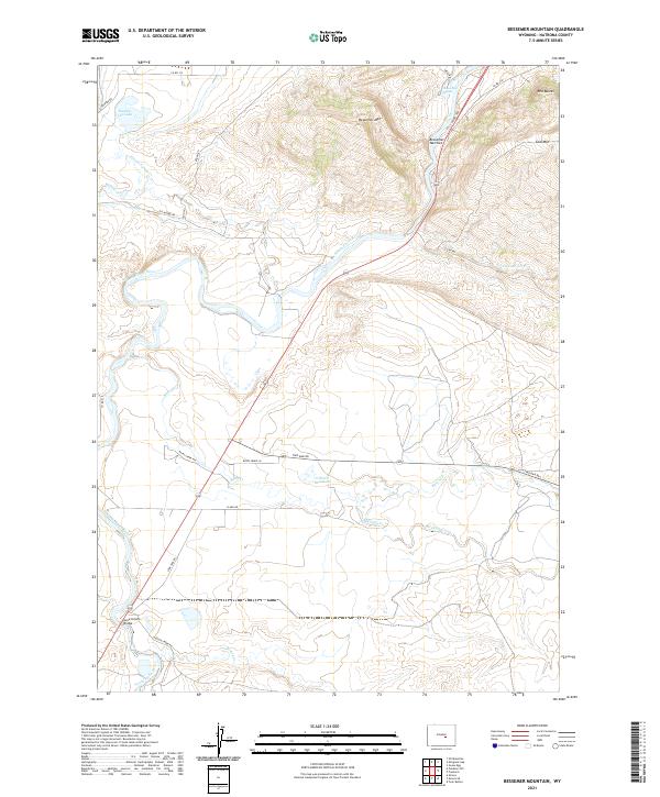 Bessemer Mountain topographic map thumbnail