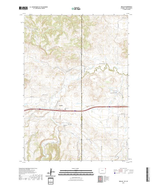 Beulah topographic map thumbnail