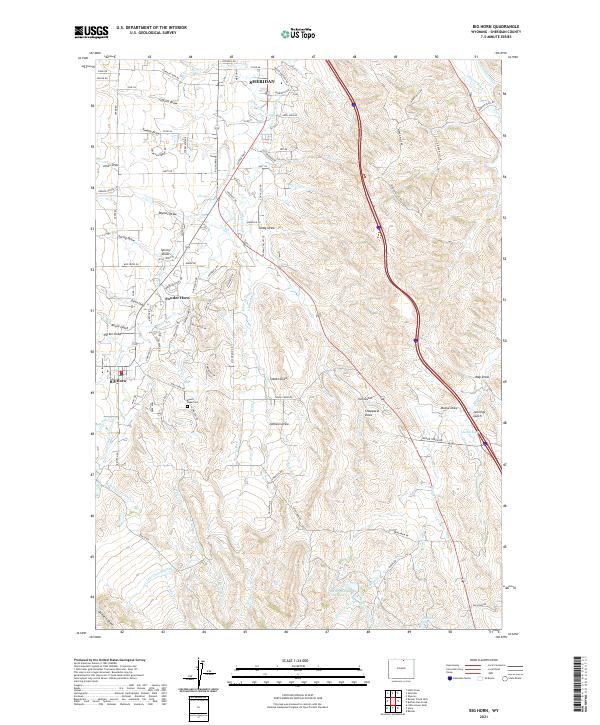 Big Horn 2021 topographic map thumbnail