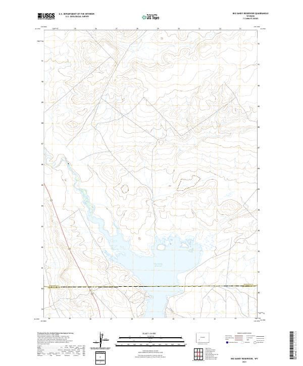 Big Sandy Reservoir topographic map thumbnail