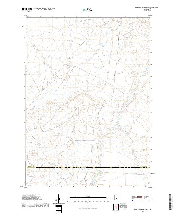 Big Sandy Reservoir SE topographic map thumbnail