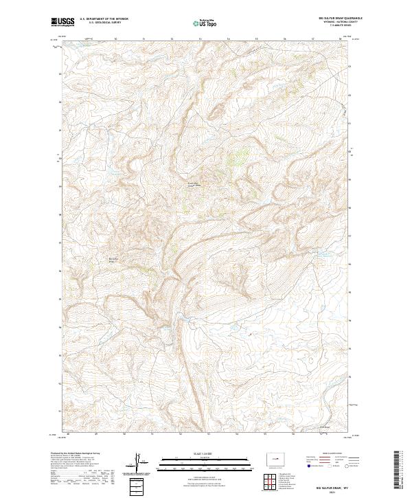 Big Sulfur Draw topographic map thumbnail