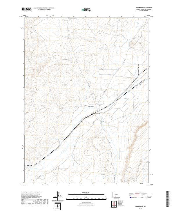 Bitter Creek topographic map thumbnail