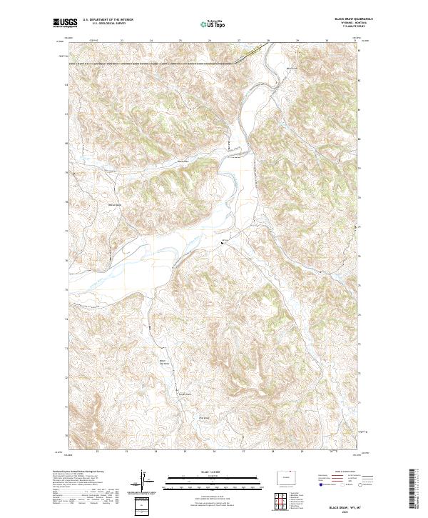 Black Draw topographic map thumbnail
