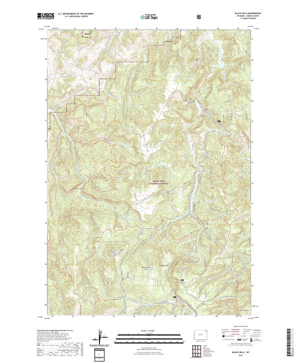 Black Hills topographic map thumbnail
