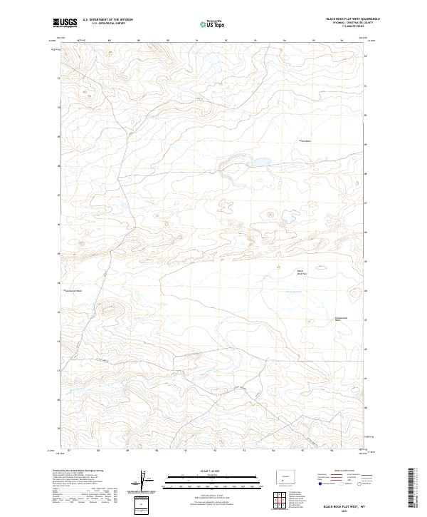 Black Rock Flat West topographic map thumbnail
