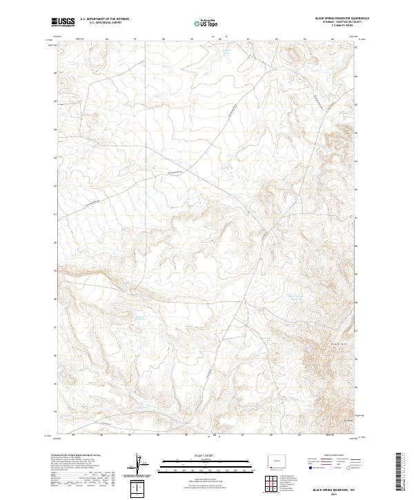 Black Spring Reservoir topographic map thumbnail