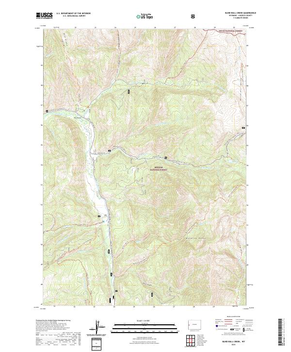 Blind Bull Creek topographic map thumbnail