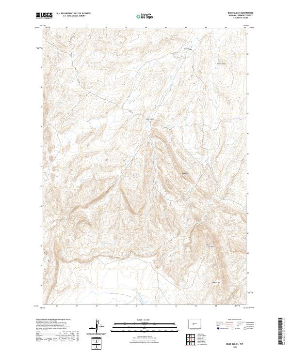 Blue Gulch topographic map thumbnail