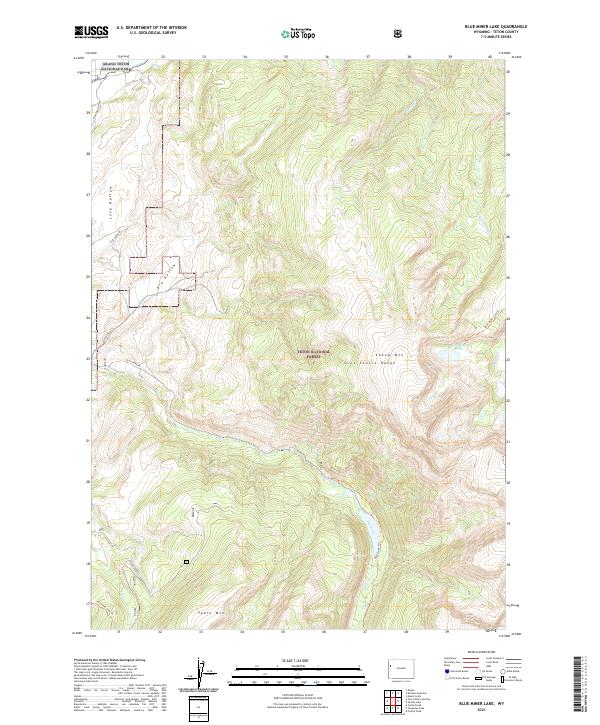 Blue Miner Lake topographic map thumbnail