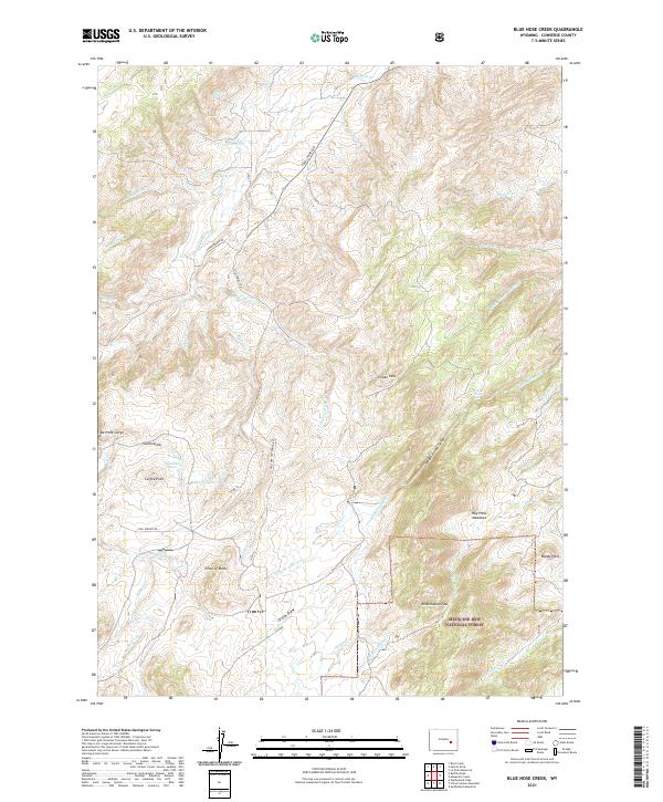 Blue Nose Creek topographic map thumbnail
